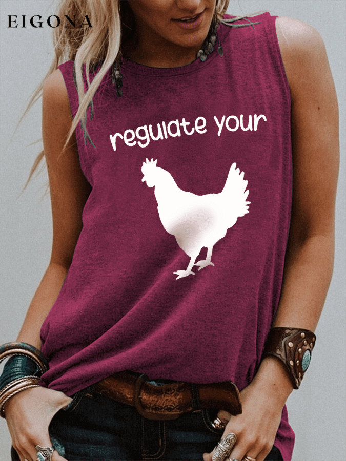 Women's Regulate Your C*ck Print Tank Top roe