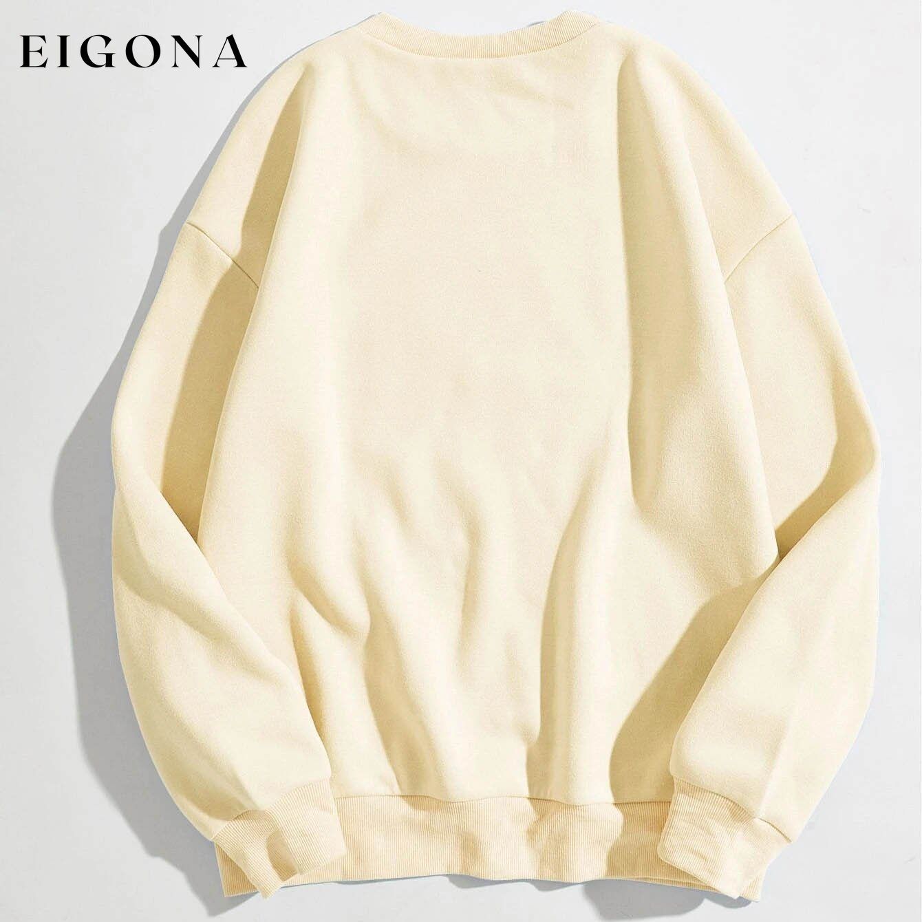 Butterfly & Slogan Graphic Thermal Sweatshirt __stock:500 clothes refund_fee:800 tops