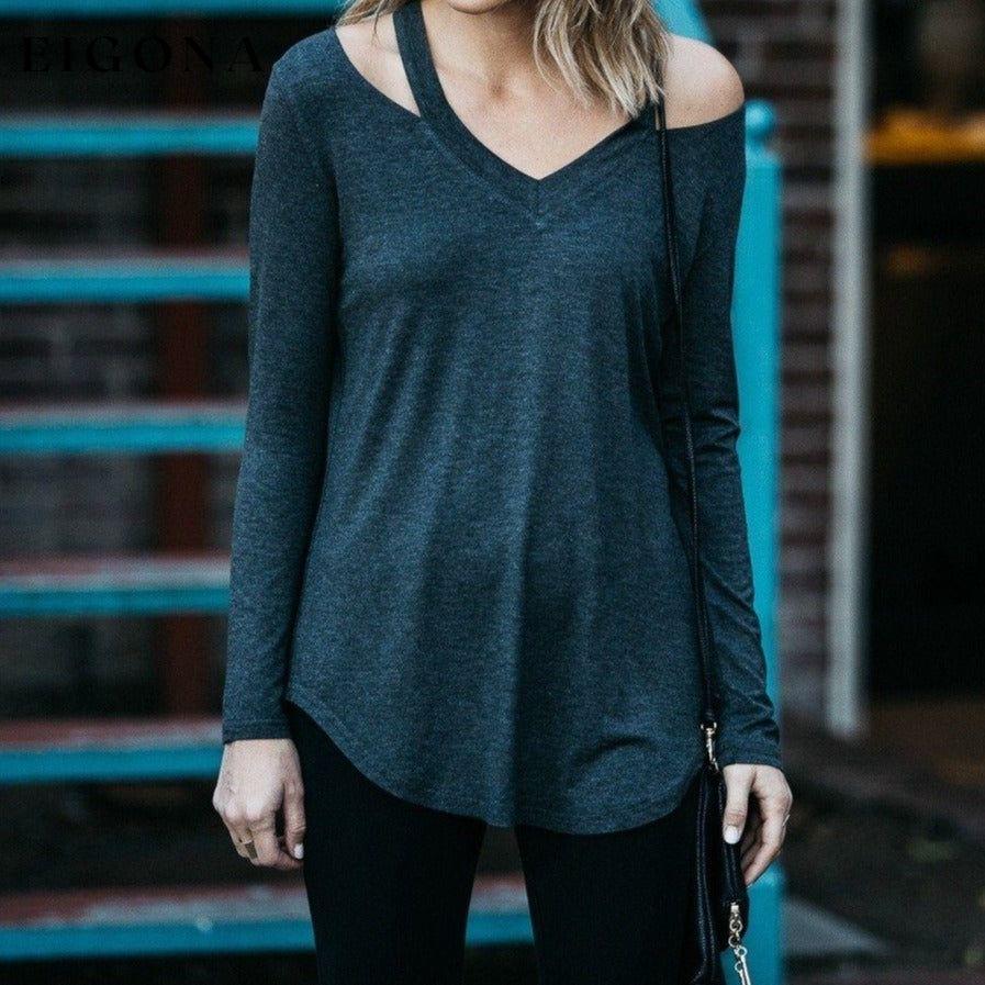 Cut Loose Long Sleeve Shirt Dark Gray __label1:BOGO FREE __stock:50 Clearance clothes refund_fee:800 show-color-swatches tops
