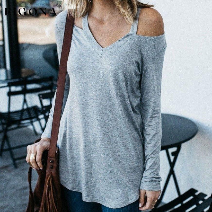 Cut Loose Long Sleeve Shirt S Light Gray __label1:BOGO FREE __stock:50 Clearance clothes refund_fee:800 show-color-swatches tops