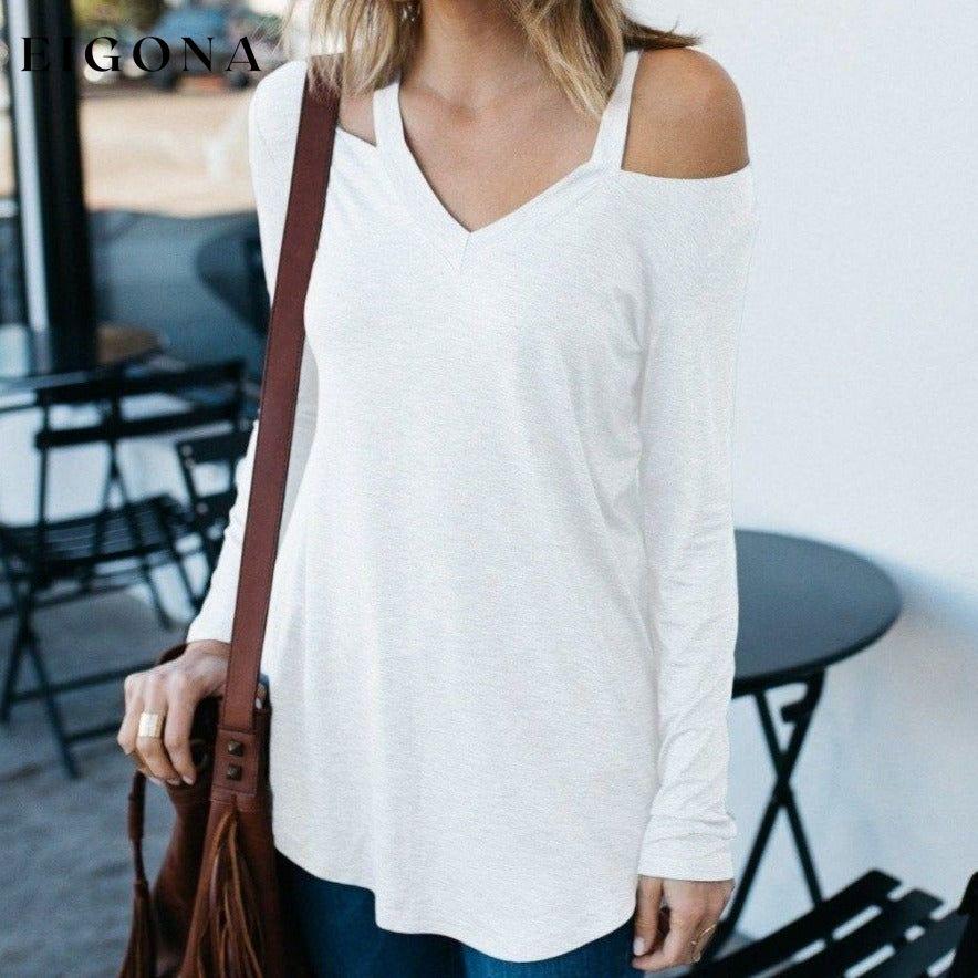 Cut Loose Long Sleeve Shirt S White __label1:BOGO FREE __stock:50 Clearance clothes refund_fee:800 show-color-swatches tops