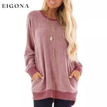 Haute Edition Women's Ultra Soft Long Sleeve Pullover Sweatshirt Pink __label1:BOGO FREE Clearance clothes PriceCheck refund_fee:1200 tops