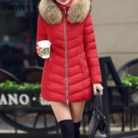 High Quality Winter Down Jacket Women Long Coat Warm Clothes Red __stock:50 Jackets & Coats Low stock refund_fee:1800