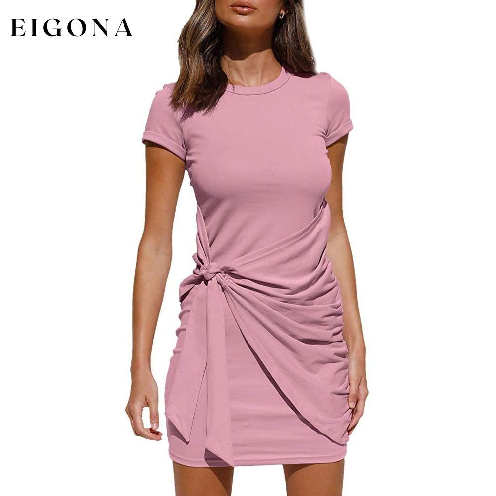 Women's Summer T Shirt Dress Pink __stock:200 casual dresses clothes dresses refund_fee:1200