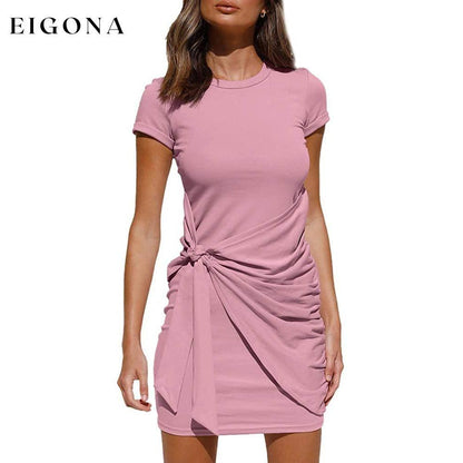 Women's Summer T Shirt Dress Pink __stock:200 casual dresses clothes dresses refund_fee:1200