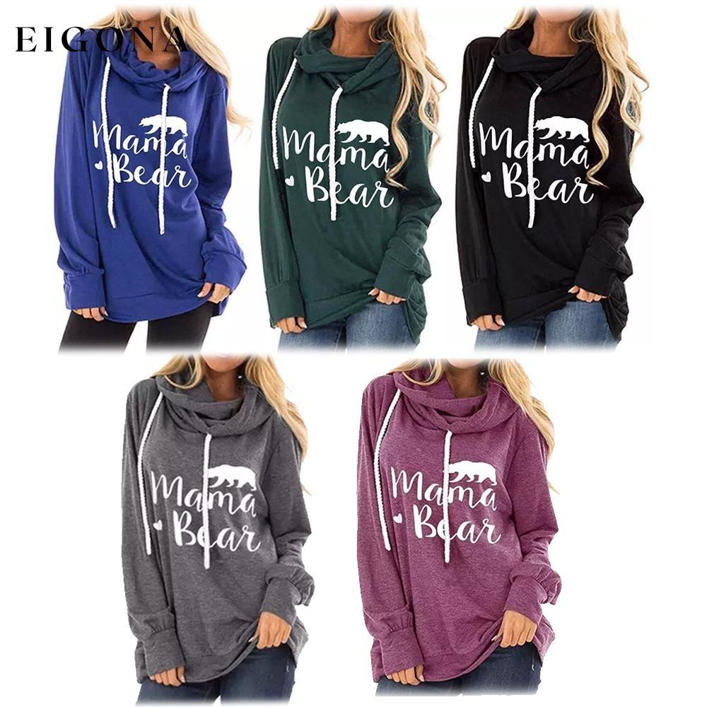 Mama Bear Hooded Fashion Tunic clothes refund_fee:1200 tops