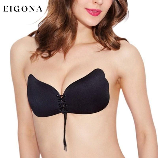 Reusable Butterfly Gel Push-Up Bra - Assorted Colors and Sizes A Black __stock:50 lingerie Low stock refund_fee:800