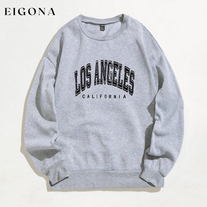 Slogan Graphic Thermal Lined Sweatshirt Gray __stock:500 clothes refund_fee:800 tops