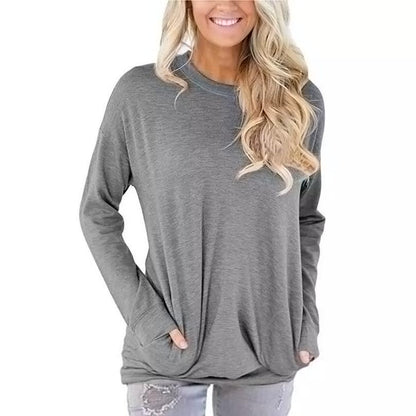 Solid Long Sleeve Shirt Light Gray __stock:500 clothes refund_fee:800 tops