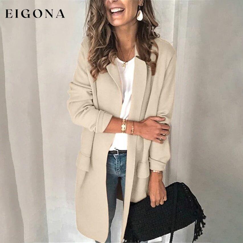 Women's Blazer Outdoor Coat Beige __stock:200 Jackets & Coats refund_fee:1200