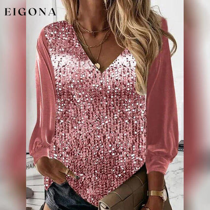 Women's Blouse Shirt Long Sleeve Pink __stock:200 clothes refund_fee:1200 tops