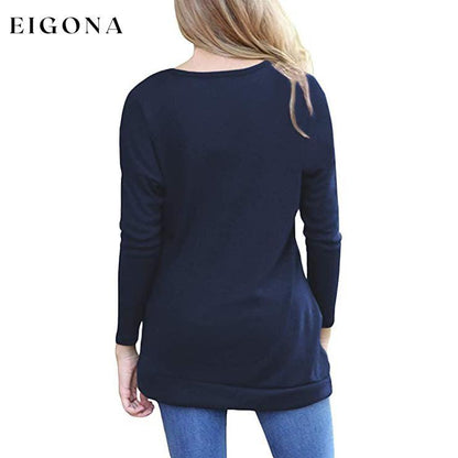 Women's Casual Long Sleeve Tunic Tops __stock:200 clothes Low stock refund_fee:800 tops