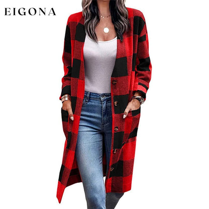 Women's Casual Overcoats Red __stock:200 Jackets & Coats refund_fee:1200