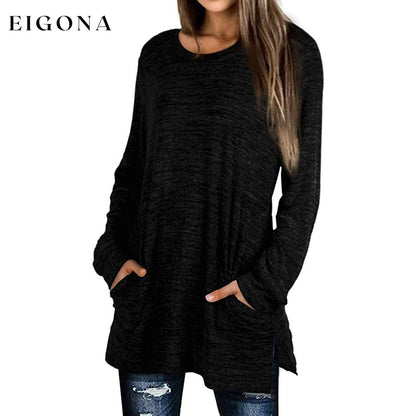 Women's Casual Sweatshirts Long Sleeve Oversized Shirt Black __stock:50 clothes refund_fee:1200 tops