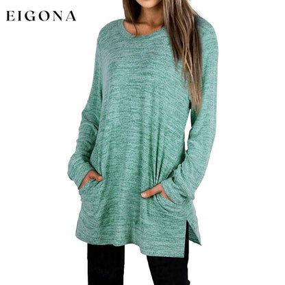 Women's Casual Sweatshirts Long Sleeve Oversized Shirt Green __stock:50 clothes refund_fee:1200 tops