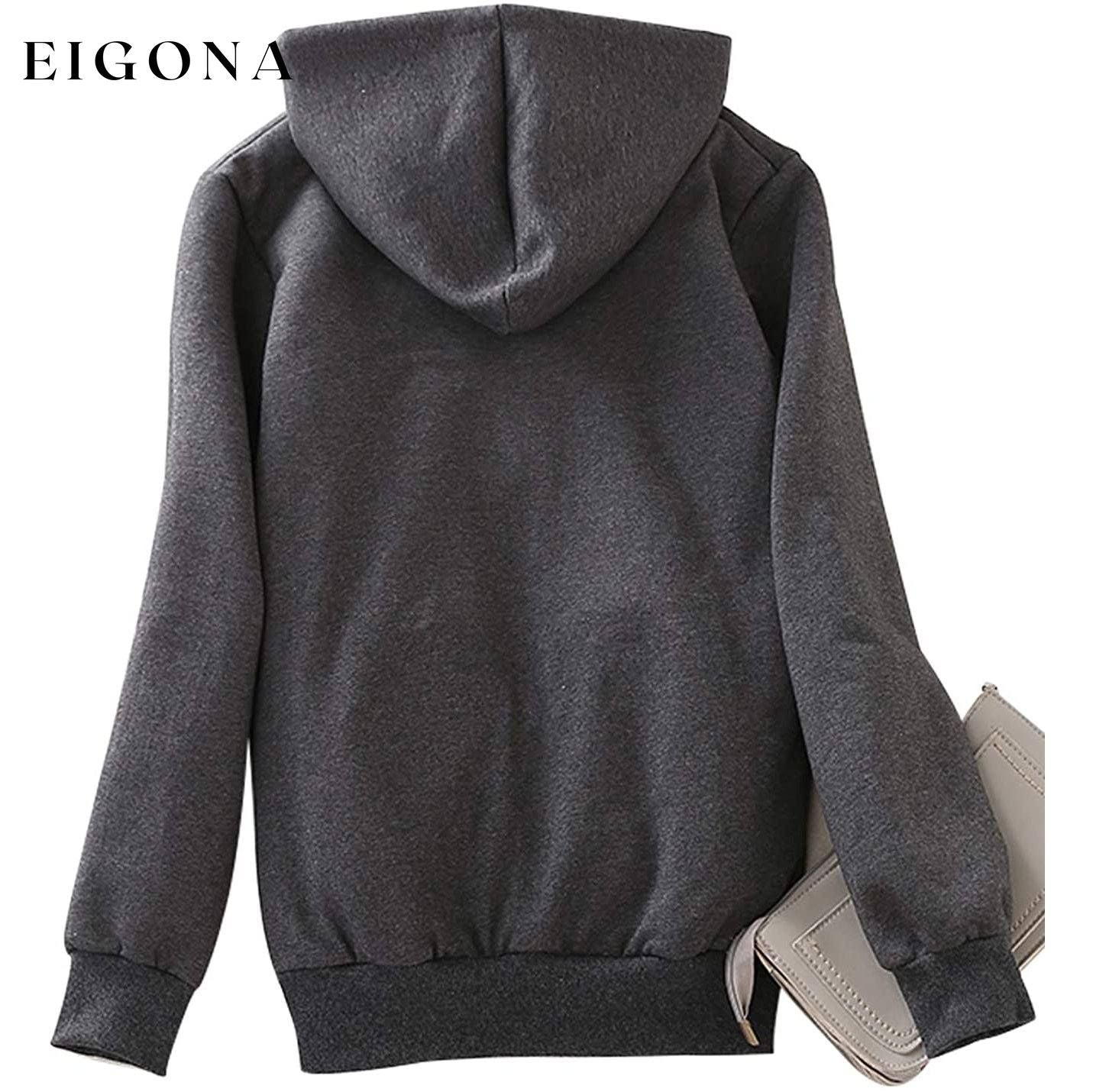 Women's Casual Winter Warm Sherpa Lined Zip Up Hooded Sweatshirt Jacket __stock:100 Jackets & Coats refund_fee:1200