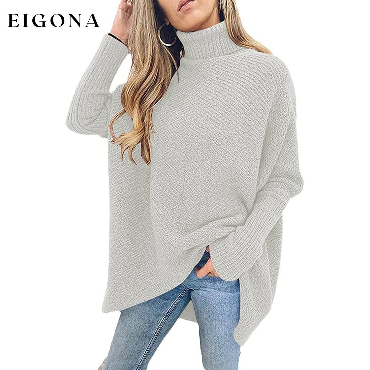 Women's High Neck Long Sweater __stock:500 clothes refund_fee:1200 tops