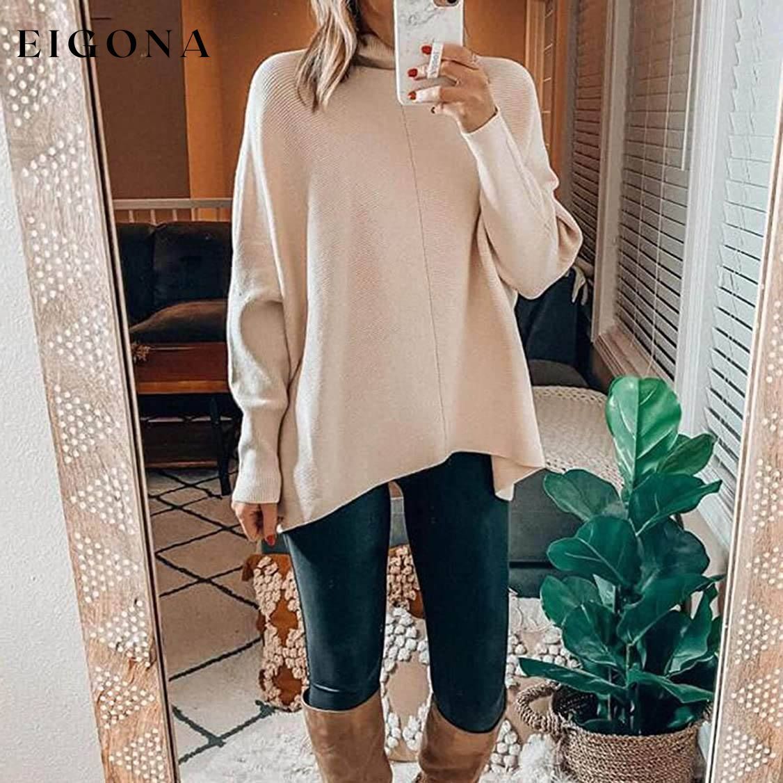 Women's High Neck Long Sweater __stock:500 clothes refund_fee:1200 tops