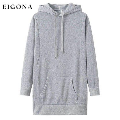 Women's Hoodie Pullover Plain Front Pocket Oversized Hoodies Sweatshirts Gray __stock:200 Jackets & Coats refund_fee:1200