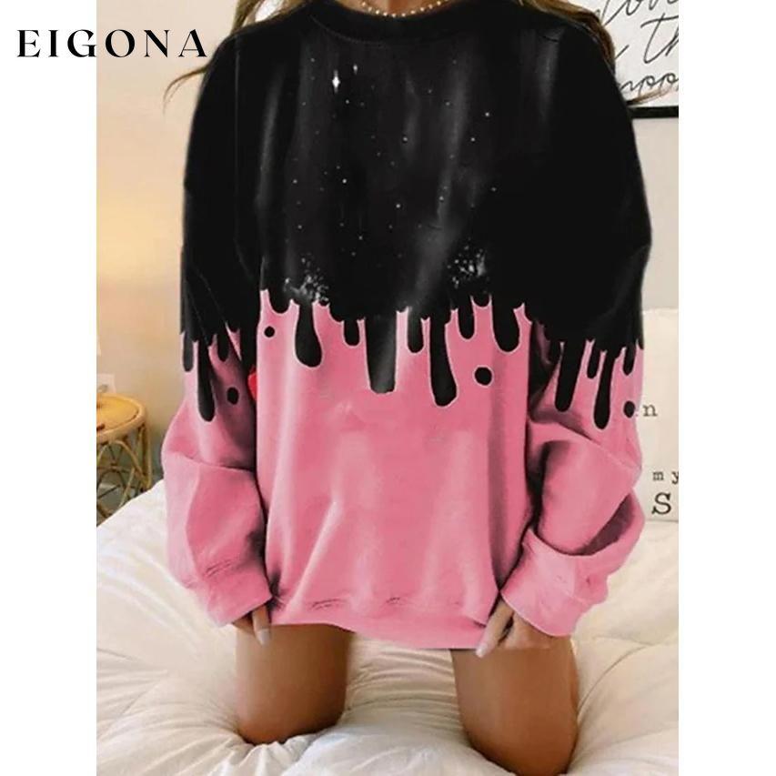Women's Hoodie Sweatshirt Tie Dye Pink __stock:50 clothes refund_fee:800 tops
