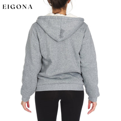 Women's Inner and Outer Sherpa Hoodie Sweatshirt Jacket __stock:300 Jackets & Coats refund_fee:1200