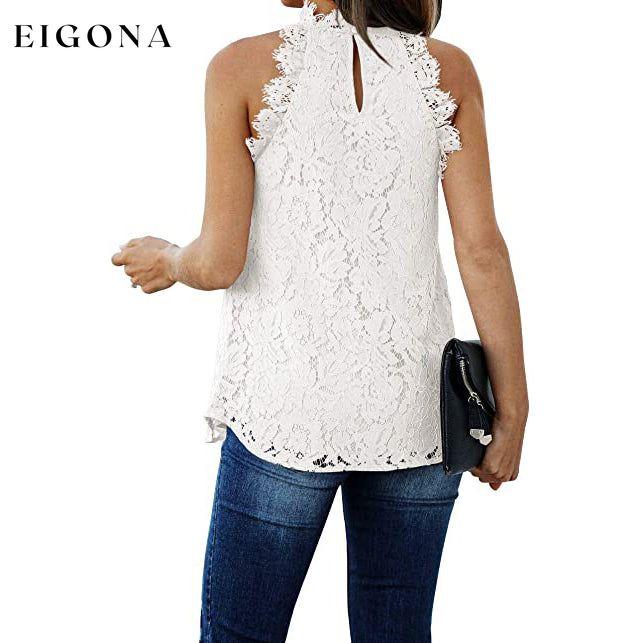 Women's Lace Crochet Hollow Out Tank Top __stock:200 clothes refund_fee:800 tops