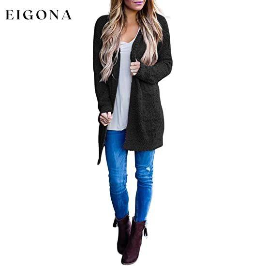 Women's Long Sleeve Soft Chunky Knit Sweater Coat __stock:500 Jackets & Coats refund_fee:1200