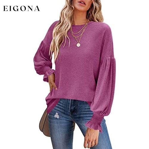 Women's Long Sleeve Top Fuchsia __stock:200 clothes refund_fee:1200 tops