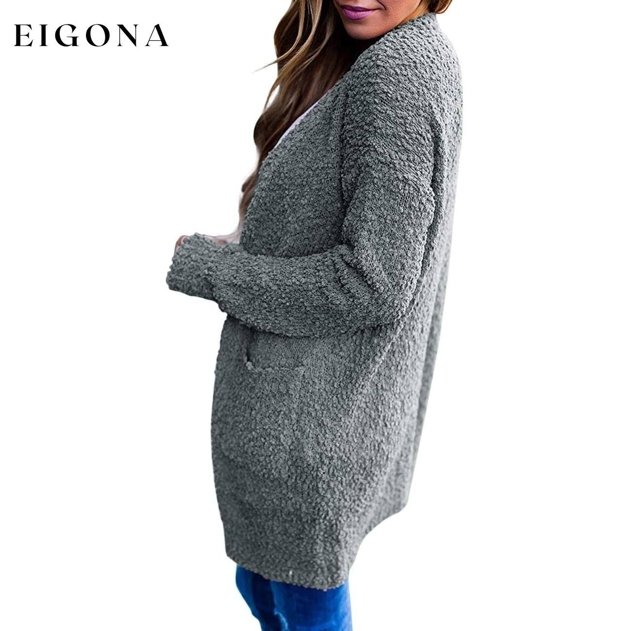 Women's Long-Sleeved Soft Chunky Knitted Sweater __stock:500 Jackets & Coats refund_fee:1200