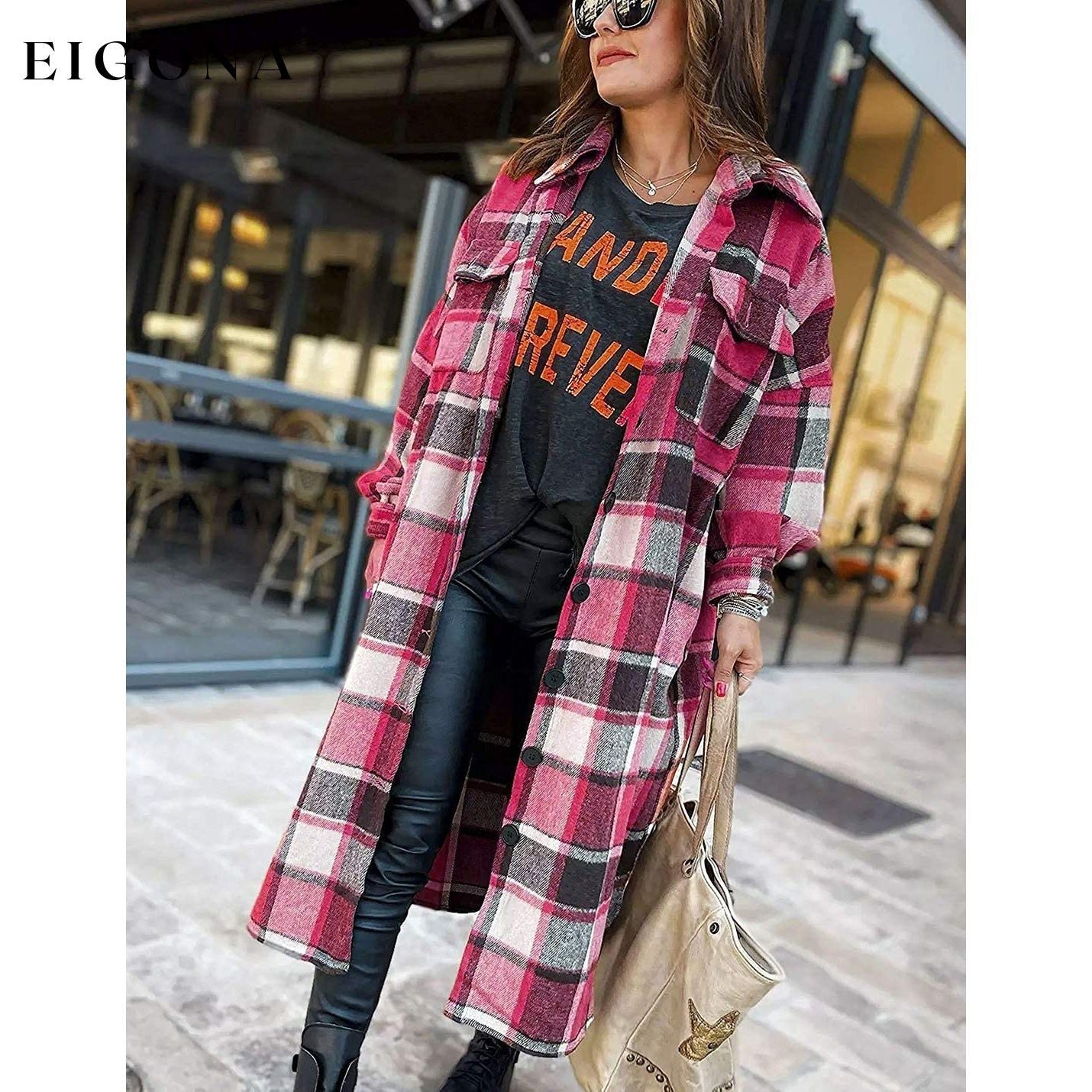 Womens Lounge Lapel Button Up Long Sleeve __stock:200 Jackets & Coats refund_fee:1800