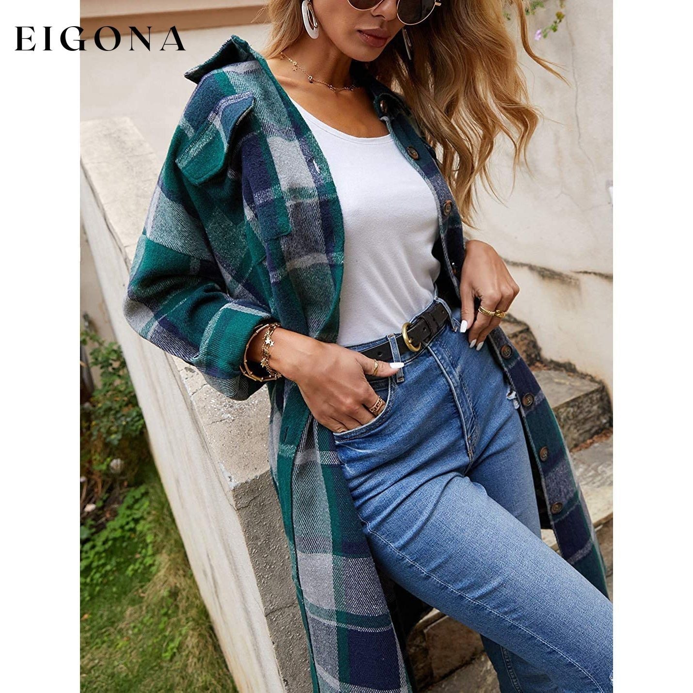 Womens Lounge Lapel Button Up Long Sleeve __stock:200 Jackets & Coats refund_fee:1800