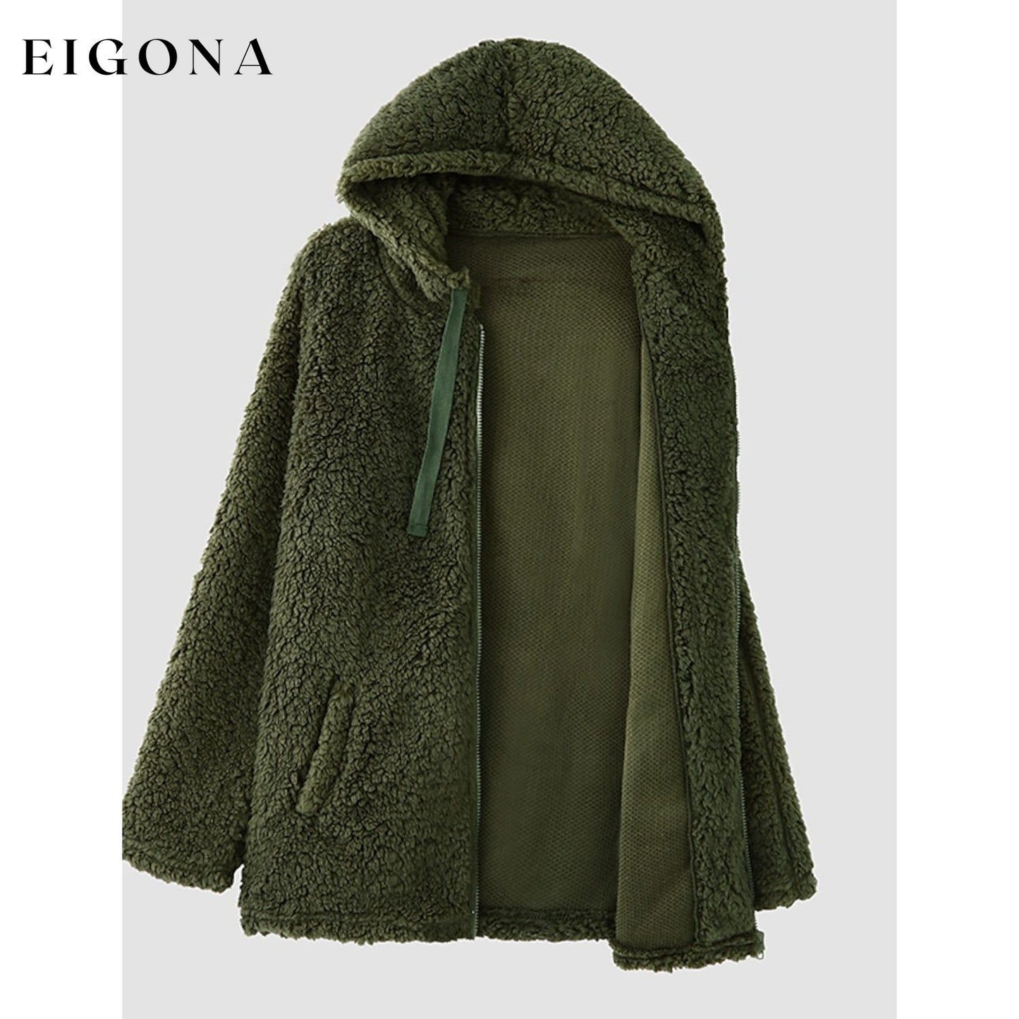 Women's Plus Size Hoodie Coat Long Sleeve __stock:200 Jackets & Coats refund_fee:1200