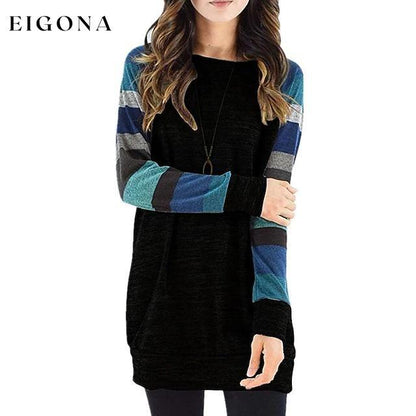 Women's Ribbed Knit Long Sleeve Lightweight Tunic Top Type 4 __stock:200 clothes refund_fee:1200 tops