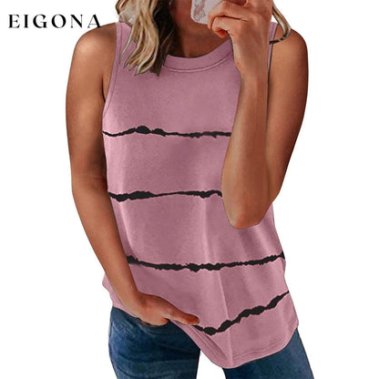 Women's Scoop Neck Tank Tops Knit Shirts Pink __stock:200 clothes refund_fee:800 tops