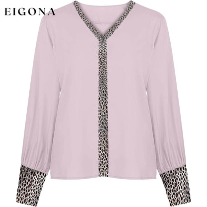Women's Sexy Leopard Print Shirt Pink __stock:200 clothes refund_fee:800 tops