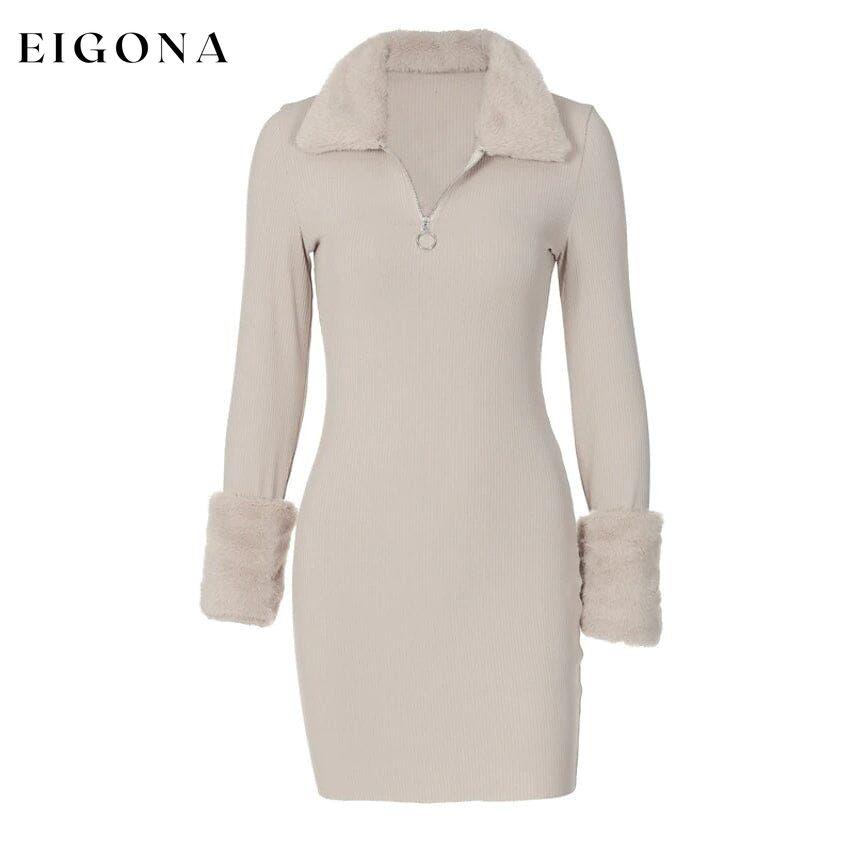 Women's Sheath Dress Long Sleeve Pure Color __stock:200 casual dresses clothes dresses refund_fee:1200