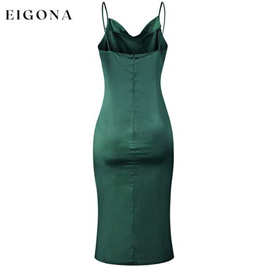 Women's Sleeveless Spaghetti Strap Satin Dress __stock:200 casual dresses clothes dresses refund_fee:1200