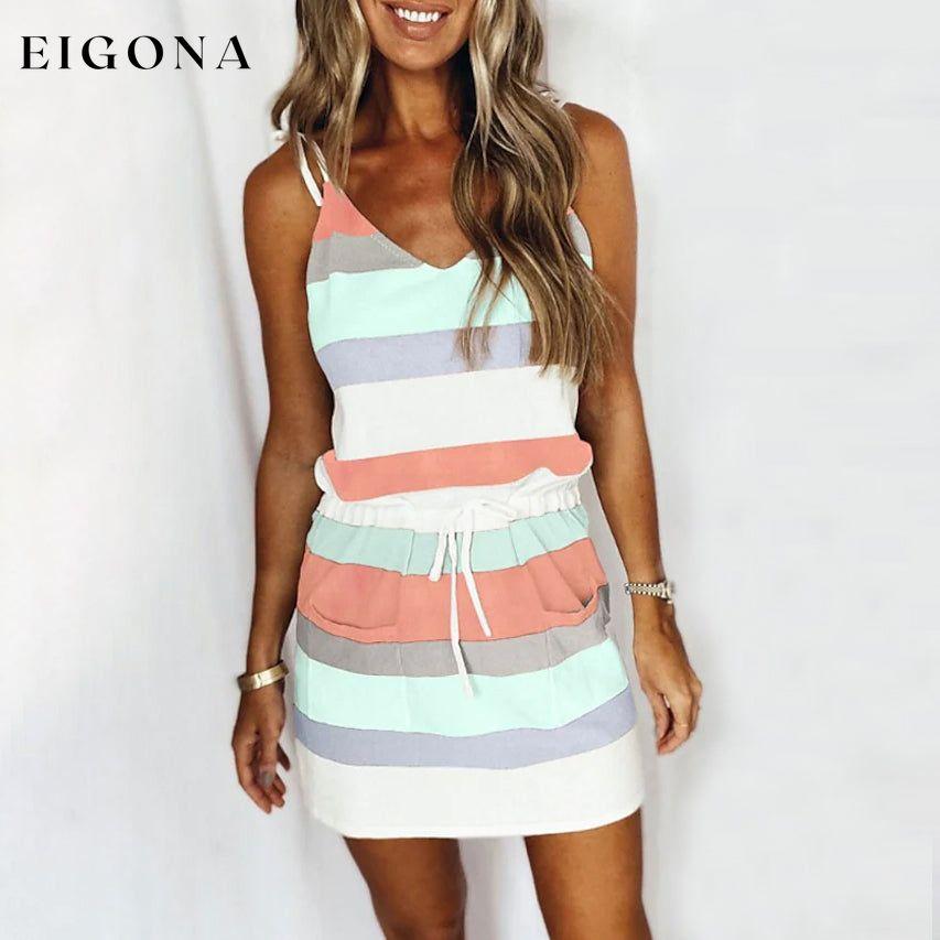 Women's Strap Mini Summer Dress Pink __stock:200 casual dresses clothes dresses refund_fee:1200 show-color-swatches