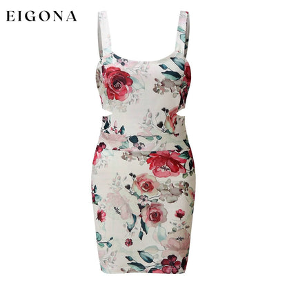 Women's Summer Spliced Dress Sling Sleeveless Red __stock:500 casual dresses clothes dresses refund_fee:800