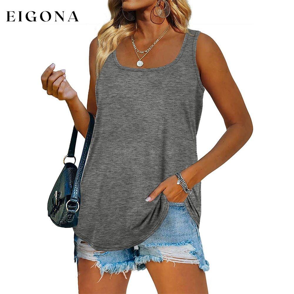 Women's Tank Top Casual Basic Square Neck Gray __stock:200 clothes refund_fee:1200 tops