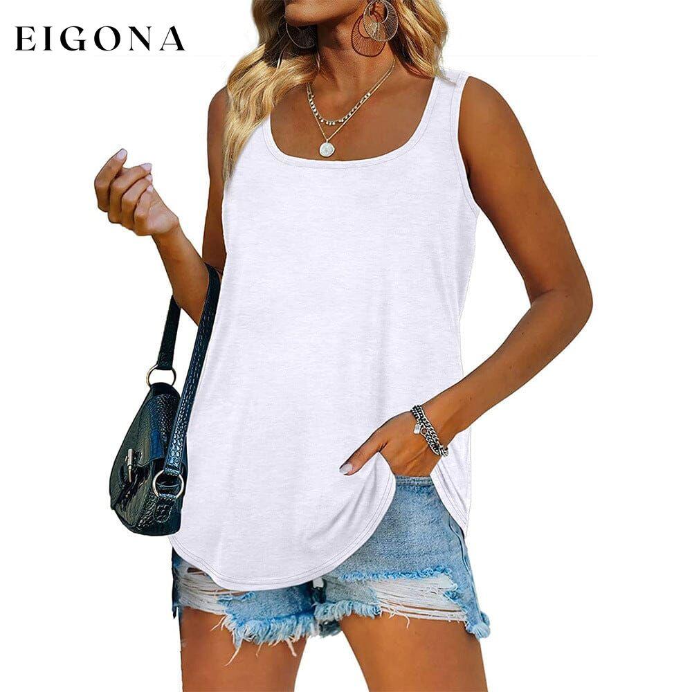 Women's Tank Top Casual Basic Square Neck White __stock:200 clothes refund_fee:1200 tops