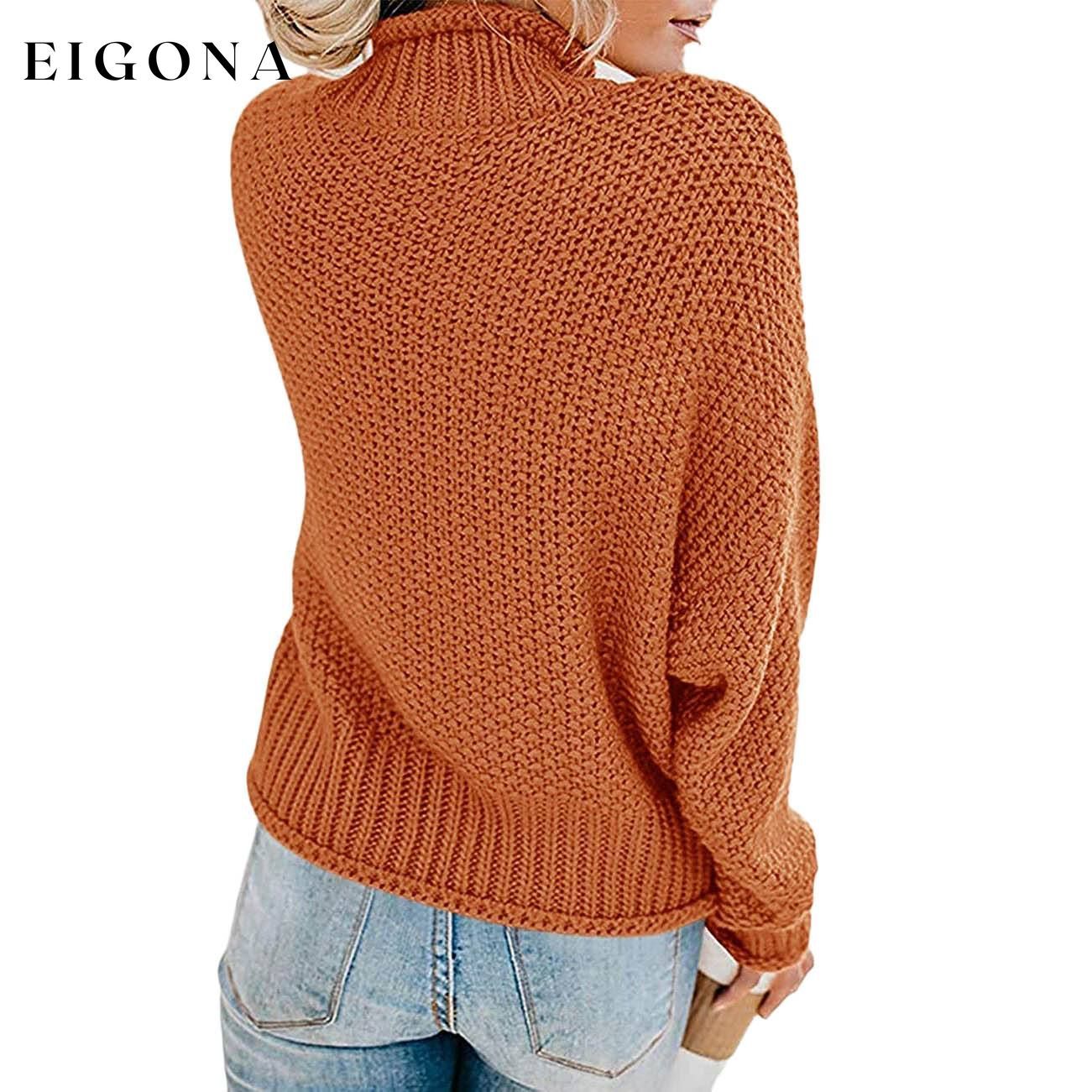 Women's Turtleneck Batwing Sleeve Loose Oversized Chunky Knitted Pullover Sweater Jumper Tops __stock:500 clothes refund_fee:1200 tops